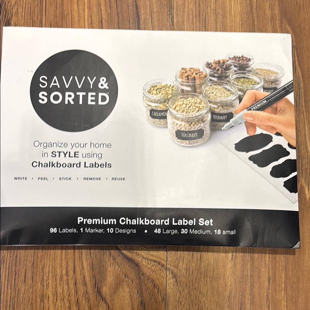 Savvy & Sorted Chalkboard Label Set